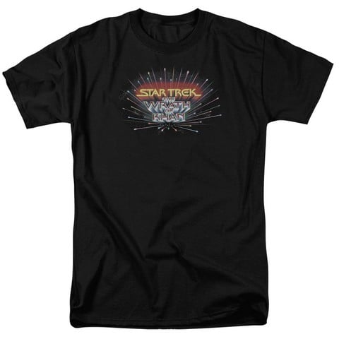 Star Trek-Khan Logo - Short Sleeve Adult 18-1 Tee - Black- Medium