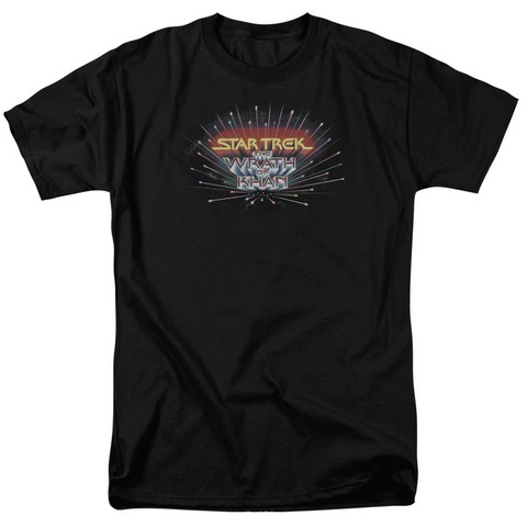Star Trek-Khan Logo - Short Sleeve Adult 18-1 Tee - Black- Extra Large