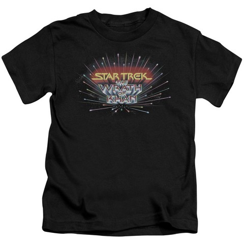 Star Trek-Khan Logo - Short Sleeve Juvenile 18-1 Tee - Black- Small 4