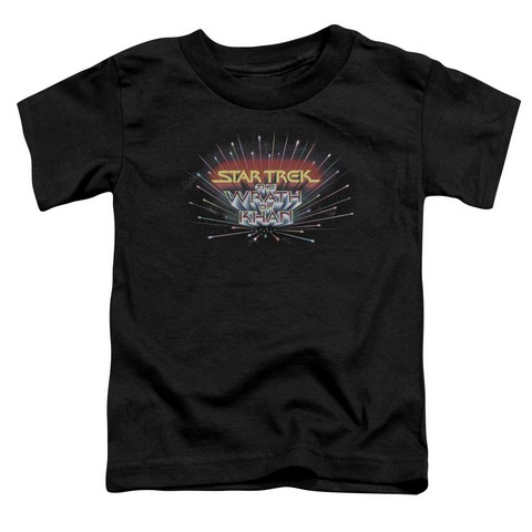 Star Trek-Khan Logo - Short Sleeve Toddler Tee - Black- Large 4T
