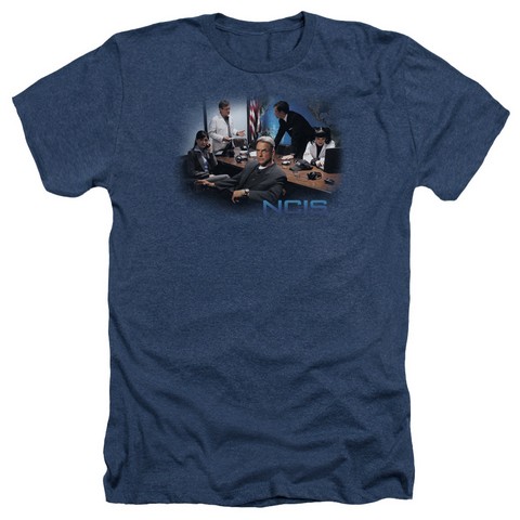 Ncis-Original Cast - Adult Heather Tee - Navy- Small
