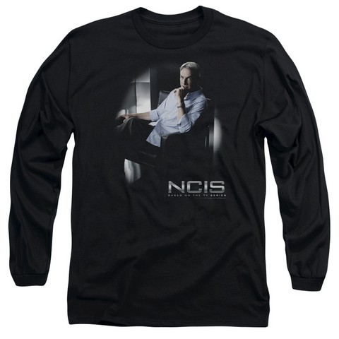Ncis-Gibbs Ponders - Long Sleeve Adult 18-1 Tee - Black- Medium