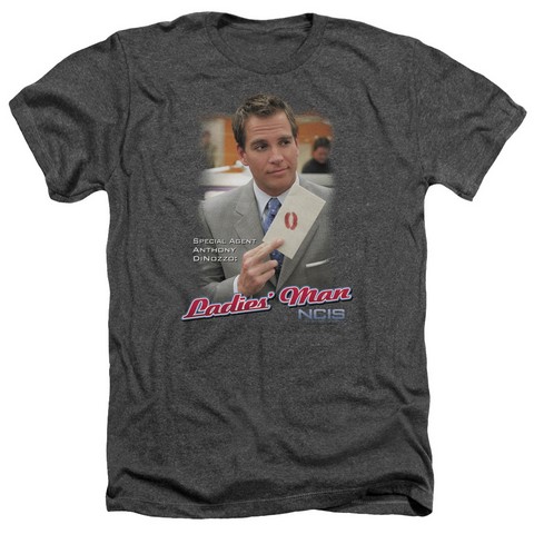 Ncis-Ladies Man - Adult Heather Tee - Charcoal- Small