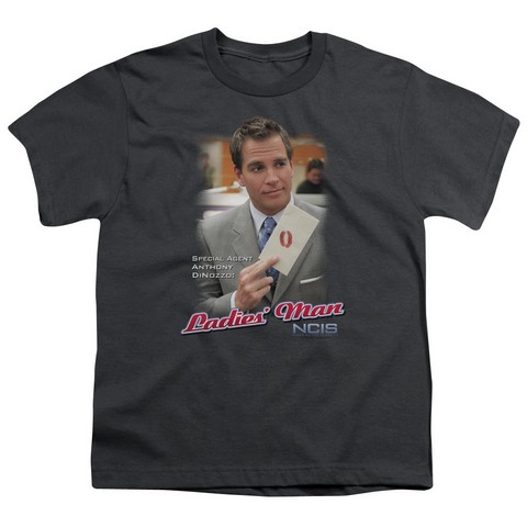Ncis-Ladies Man - Short Sleeve Youth 18-1 Tee - Charcoal- Medium