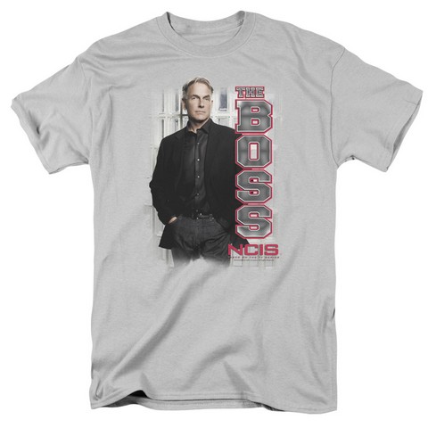 Ncis-The Boss - Short Sleeve Adult 18-1 Tee - Silver- Medium