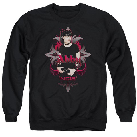 NCIS-Abby Gothic - Adult Crew Sweat Tee - Black- Medium