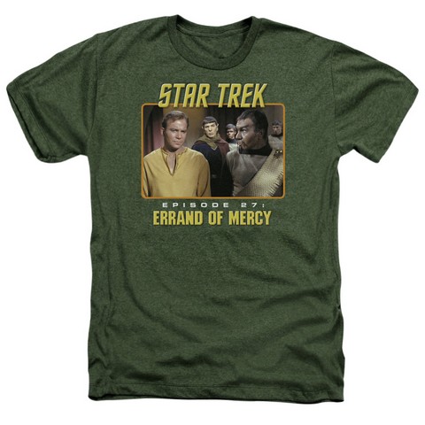 St Original-Episode 27 - Adult Heather Tee - Military Green- Medium