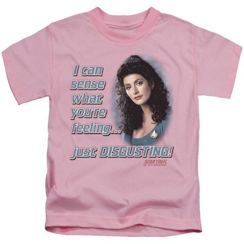 Star Trek-No Empathy - Short Sleeve Juvenile 18-1 Tee - Pink- Large 7