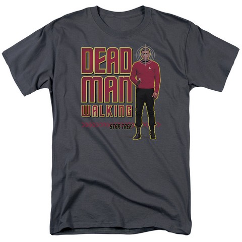 Star Trek-Dead Man Walking - Short Sleeve Adult 18-1 Tee - Charcoal- Medium