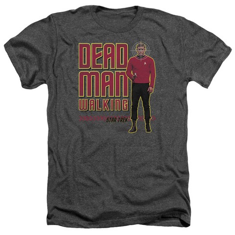 Star Trek-Dead Man Walking - Adult Heather Tee - Charcoal- 2X