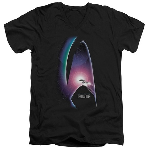 Star Trek-Generations-Movie - Black- Extra Large