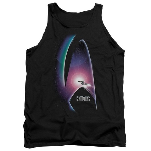 Star Trek-Generations-Movie - Adult Tank Top - Black- Extra Large