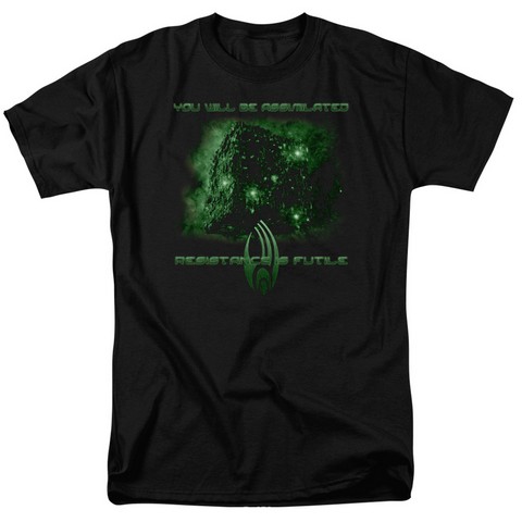 Star Trek-Assimilate - Short Sleeve Adult 18-1 Tee - Black- Medium