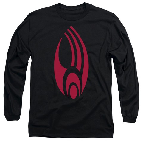 Star Trek-Borg Logo - Long Sleeve Adult 18-1 Tee - Black- Small