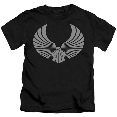 Star Trek-Romulan Logo - Short Sleeve Juvenile 18-1 Tee - Black- Small 4