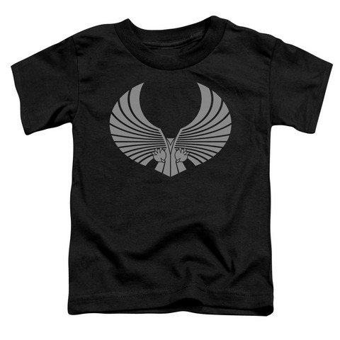 Star Trek-Romulan Logo - Short Sleeve Toddler Tee - Black, Medium 3T