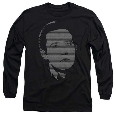 Star Trek-Datas Data Long Sleeve Adult 18-1 Tee - Black- Medium