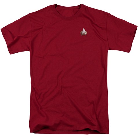 Star Trek-Tng Command Emblem - Short Sleeve Adult 18-1 Tee - Cardinal, Medium