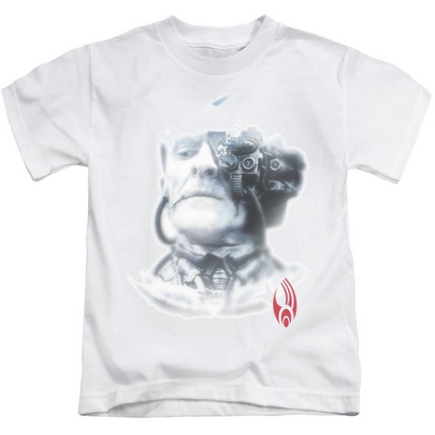 Star Trek-Borg Head - Short Sleeve Juvenile 18-1 Tee - White- Large 7