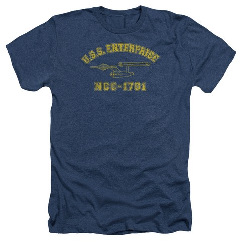 Star Trek-Enterprise Athletic - Adult Heather Tee - Navy- Medium -  Trevco, CBS553-HA-2