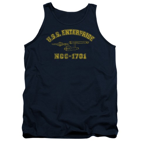 Star Trek-Enterprise Athletic - Adult Tank Top - Navy- Large