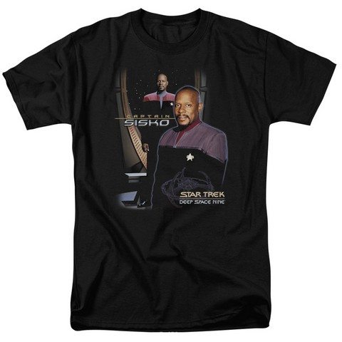 Star Trek-Captain Sisko 18-1 Tee - Black- 3X