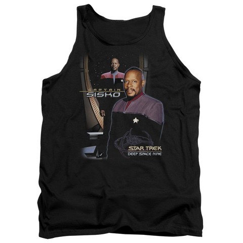 Star Trek-Captain Sisko - Adult Tank Top - Black- Medium