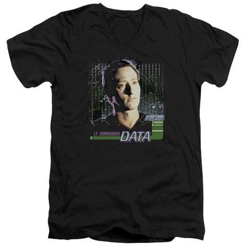Star Trek-Data T-Shirt - Black- Medium