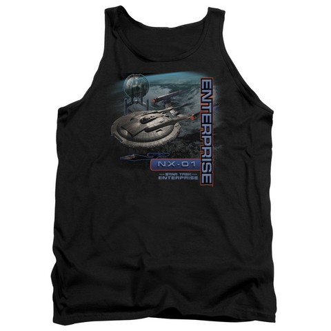 Star Trek-Enterprise Nx 01 - Adult Tank Top - Black- Medium