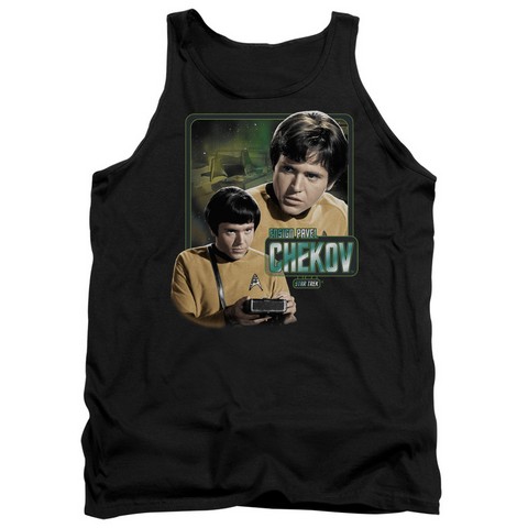 Star Trek-Ensign Chekov - Adult Tank Top - Black- Small