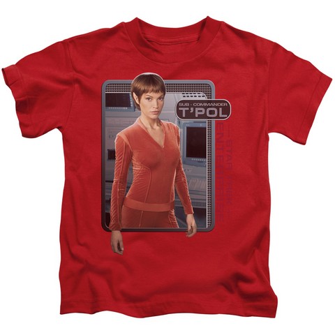 Star Trek-T Pol - Short Sleeve Juvenile 18-1 Tee - Red- Large 7