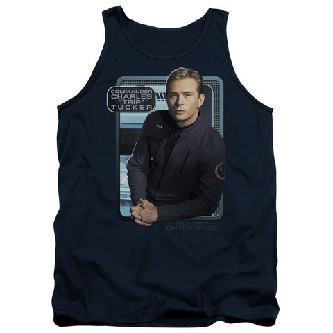 Star Trek-Trip Tucker - Adult Tank Top - Navy- Medium