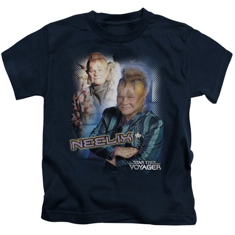 Star Trek-Neelix - Short Sleeve Juvenile 18-1 Tee - Navy- Large 7