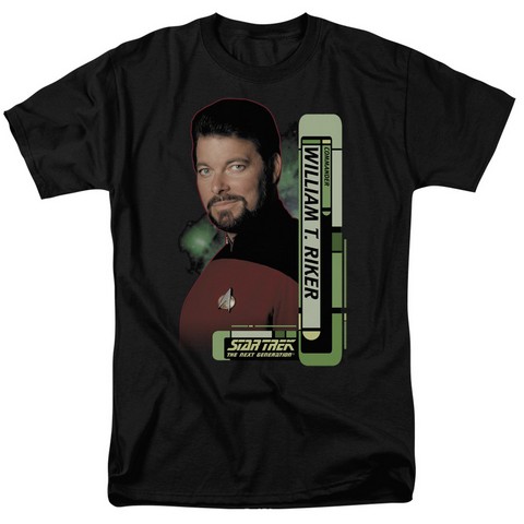 Star Trek-Riker 18-1 Tee - Black- 2X