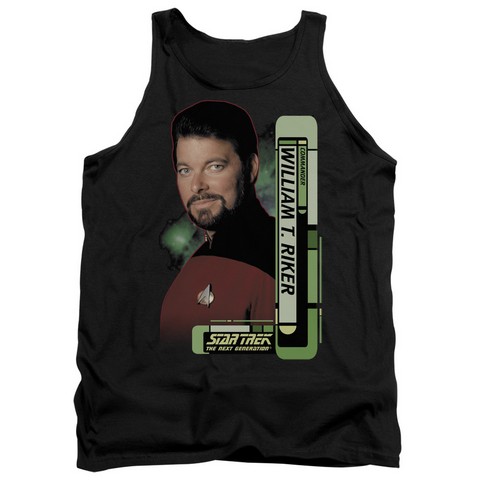 Star Trek-Riker - Adult Tank Top - Black- Medium