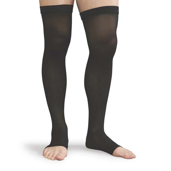 Picture of Advanced Orthopaedics OT - 9439 - BL 20 - 30 mm Hg Compression Thigh High with Uniband- Black - 2X Large