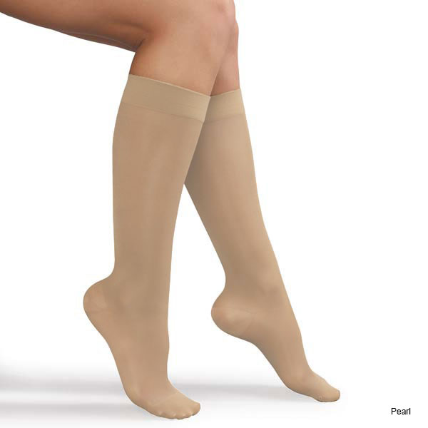 Picture of Advanced Orthopaedics 9328 - P 15 - 20 mm Hg Compression Ladies Knee High&#44; Pearl - Extra Large