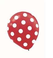 Amscan 115700.40 Red Polka Dot Balloons - Pack of 72
