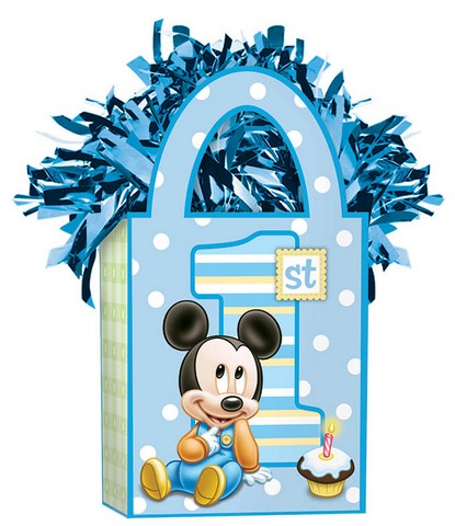 110113 First Birthday Mickey Mouse Balloon Weight - Pack of 12