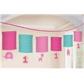 Amscan 220092 Wild at One Girls 1st Birthday Paper Lantern Garland - Pack of 6 Amscan 220092 Wild at One Girls 1st Birthday Paper Lantern Garland - Pack of 6