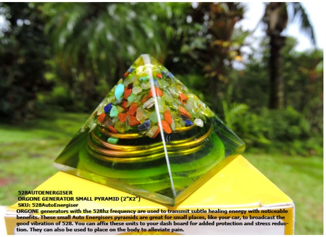 Picture of 528 Auto Energiser Orgone Generator Pyramid&#44; Small - 2  x 2 in.