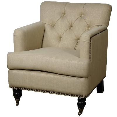 New Pacific Direct 353032-F Nolan Fabric Arm Chair, Flax