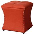 New Pacific Direct 193619-169 Amelia Nailhead Ottoman, Persimmon New Pacific Direct 193619-169 Amelia Nailhead Ottoman, Persimmon