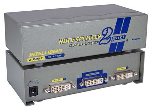 MDVI-12H 2Port DVI- HDTV Digital Video Splitter & Distribution Amplifier with HDCP -  QVS