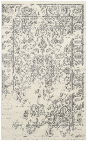 Picture of Safavieh ADR101B-4 Adirondack Power Loomed Rectangle Rug- Ivory - Silver- 4 x 6 ft.