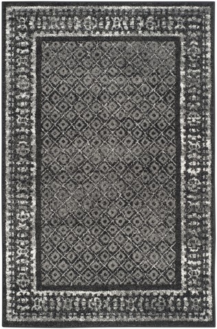Picture of Safavieh ADR110A-6R Adirondack Power Loomed Round Rug- Black - Silver- 6 x 6 ft.
