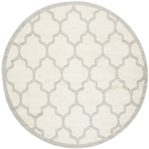 Picture of Safavieh AMT420E-5R Amherst Power Loomed Round Rug- Beige - Light Grey- 5 x 5 ft.