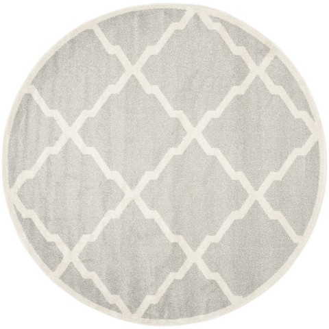 Picture of Safavieh AMT421B-7R Amherst Power Loomed Round Rug- Light Grey - Beige- 7 x 7 ft.
