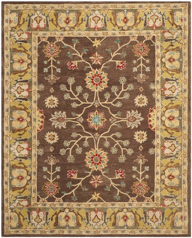 Picture of Safavieh AN562A-9 Anatolia Hand Tufted Rectangle Rug- Brown - Gold- 9 x 12 ft.