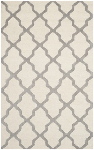 Picture of Safavieh CAM121Y-10 Cambridge Hand Tufted Large Rectangle Rug- Ivory - Silver- 10 x 14 ft.